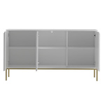 ASPEN-03 - Komoda 3-drzwiowa Biały Mat Złoty Stelaż