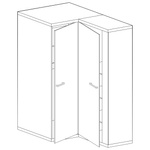 MEDIOLAN-14 - Szafa Narożna 2-drzwiowa Hikora