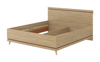 Scandi - Łóżko 180x200 cm Dąb Olejowany Ceglany