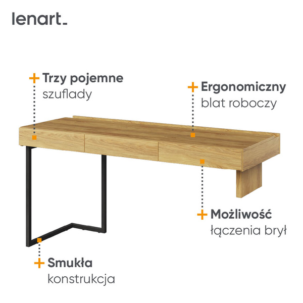 TEEN FLEX TF-04 - Biurko 150 3S Prawe/Lewe