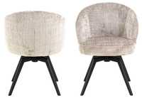 Actona Krzesło Do Jadalni z Podłokietnikiem Darlene Beżowy