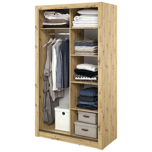 ARTI AR-19 - Szafa Przesuwna 2-drzwiowa 120 cm Dąb Artisan