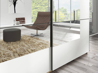 Beta Szafa 2-drzwiowa z Lustrami 221 cm San Remo Jasne / Biały