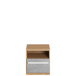 PLANO PN-09 - Stolik Nocny Dąb Nash/Biała/Beton