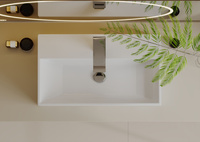 Umywalka Ceramiczna Nablatowa Apolis 60 cm Biały Połysk