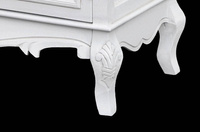 Rimini White 024 Komoda 5S prowansalska biała z przecieranym brązowym blatem drewno/mdf