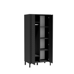 MALUMI-7 - Szafa 2-drzwiowa Czarny Painflow