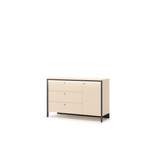 ENNA EN-04 - Komoda 1D3S z Oświetleniem LED Beżowy Mat Czarny Mat