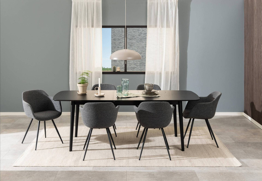 Montreux czarny stół rozkładany 180-219 cm