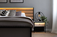 GRIS GS-05 - Stolik Nocny Szary/Czarny