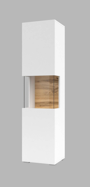 Ava Witryna 1-drzwiowa Biały Mat/Dąb Wotan