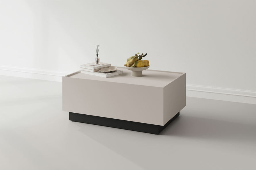 Eko - Stolik Kawowy Rozsuwany Kaszmir Czarny Onyx