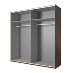 Sigma Szafa 2-drzwiowa z Lustrami Dąb Flagstaff / Czarny Mat