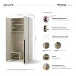 WOOW WO-02 - Szafa 2-drzwiowa Szampański