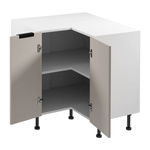 Szafka Kuchenna Dolna 2D Narożna Sorento D90N Biały Mat Beżowy Mat