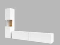 Ava Meblościanka 05+40 Biały Mat/Dąb Wotan