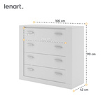 IDEA ID-10 - Komoda 4S Biała
