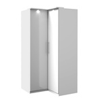 Optima Szafa Narożna 2-drzwiowa Biały / Biały Połysk