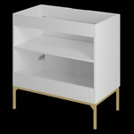 ASPEN-08 - Szafka pod Umywalkę z Blatem 2D 80cm Biały Mat Zestaw-1 Złoty Stelaż