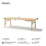 PLOT PT-01 - Stół Rozkładany 149-269 cm Dąb Jasny