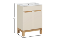 Zestaw Szafka z Umywalką Meblową 60 cm 2D Bali Cashmere