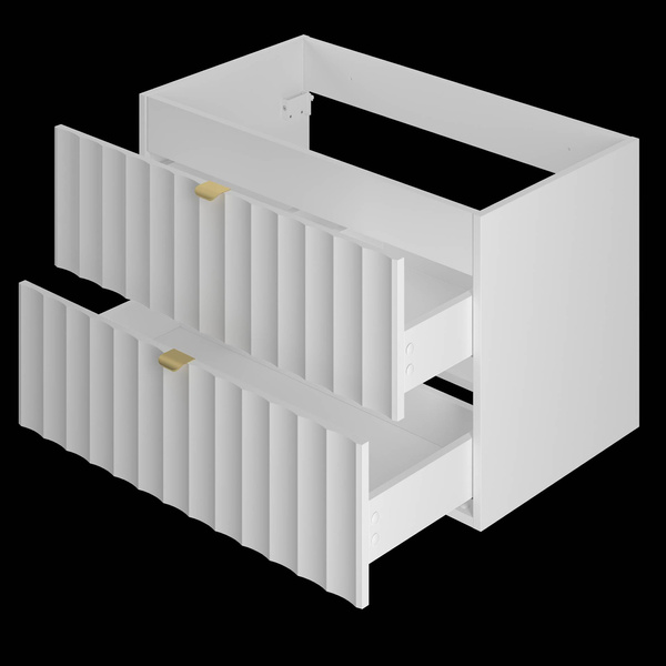 ARCOS-07 - Szafka pod Umywalkę z Blatem 2S 80cm Biały Mat Zestaw-1