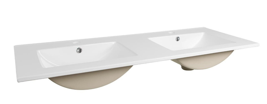 Podwójna umywalka ceramiczna LAVA 120/8003 120 cm