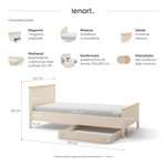 STORY SO-17 - Łóżko Beż Piaskowy Dąb Vincenza Bielona