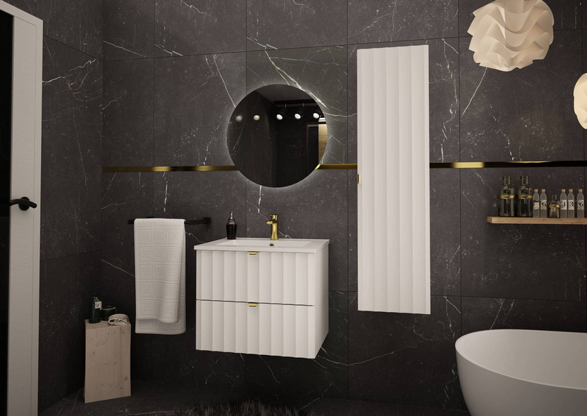 ARCOS-06 - Szafka Pod Umywalkę 2S 60cm Biały Mat