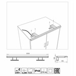 ALA - Lampa LED Nad Szafkę 80 cm Chrom IP44 230V
