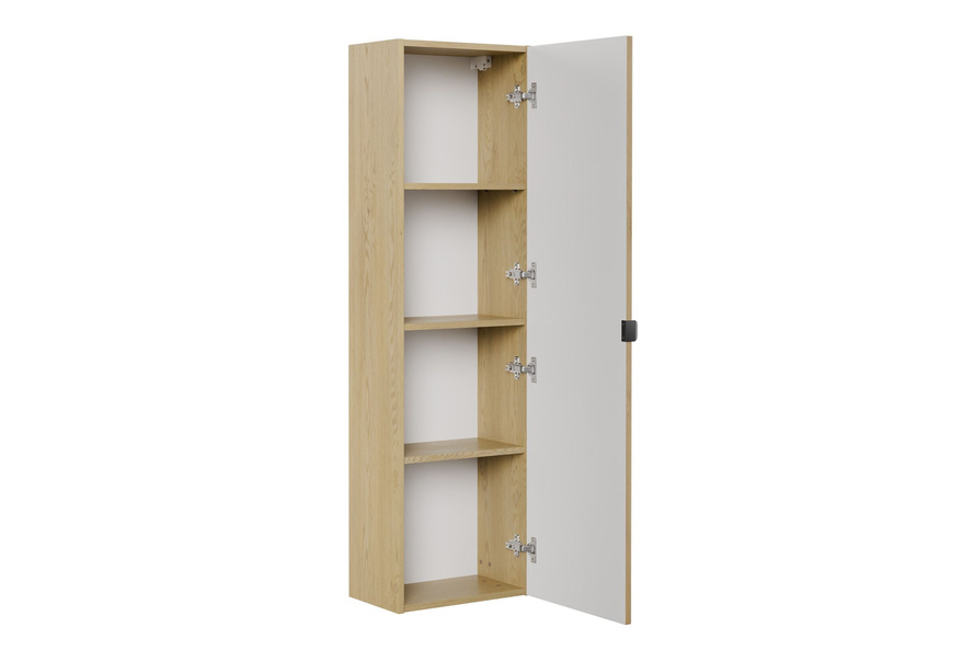 Zestaw Szafka Pod Umywalkę z Blatem 80 cm i Słupek Wysoki Ovalia Cremona