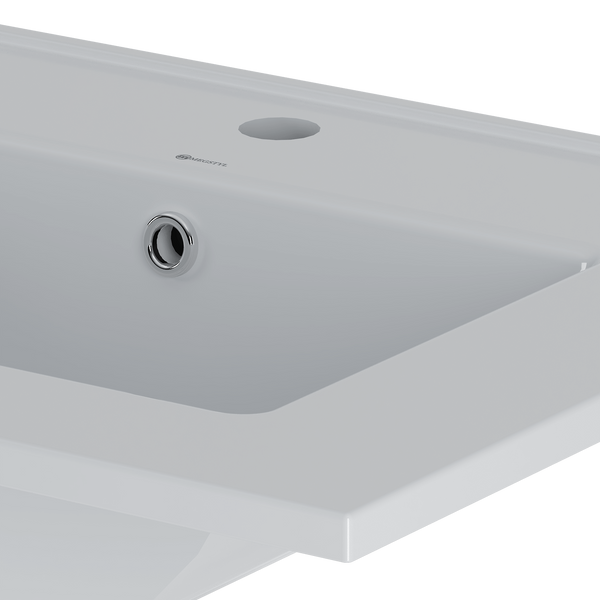 SONA-120 - Umywalka Meblowa Ceramiczna Dwukomorowa 120 cm Biały Połysk