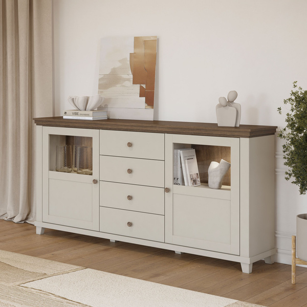 Evora WM - Komoda 2D4S Beż Jasny Dąb Dunin