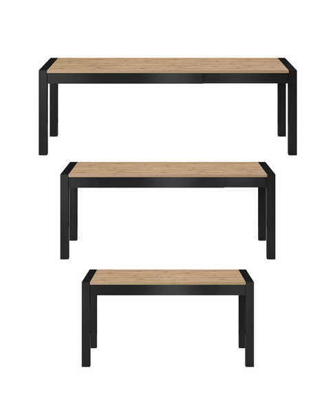 Aktiv Stół Rozkładany Dąb Taurus / Czarne Nogi