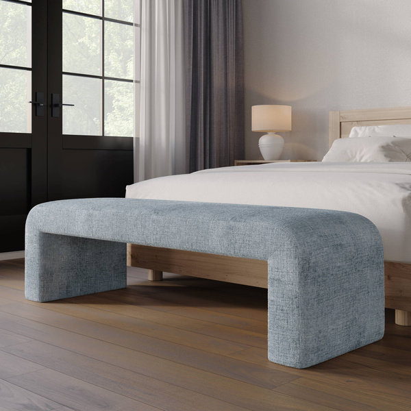 Leith LET70B Ławka tapicerowana jasnoniebieska