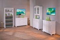 Kredens VALENCIA drewniany biały