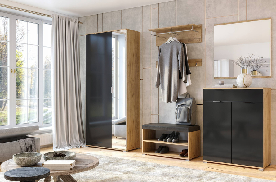 Luna LN-122-LV - Szafa 2-drzwiowa Dąb Craft Lava Mat