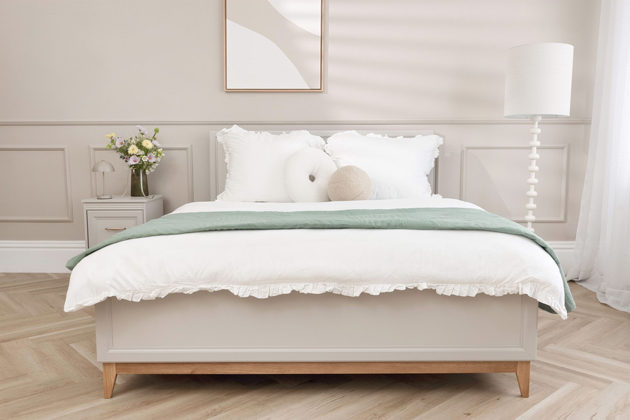 WINDSOR-17 - Łóżko 140x200 cm ze Stelażem i Pojemnikiem Cashmere