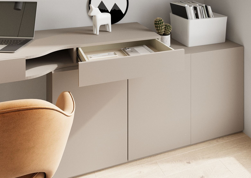 WOOW WO-07 - Komoda 3-drzwiowa Clay Gray