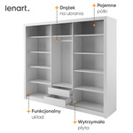 IDEA ID-11 - Szafa Przesuwna 3-drzwiowa Biała