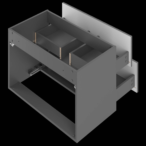 XILO-01 - Szafka pod Umywalkę z Blatem 2S 80cm Szary Mat Zestaw-1