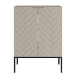 ASPEN-09 - Szafka Pod Umywalkę 2D 60cm Kaszmir Czarny Stelaż