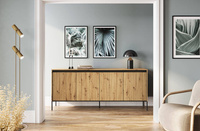 TREND TR-04 - Komoda 4-drzwiowa Z Oświetleniem Dąb Artisan