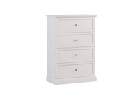 Lucca K4S - Komoda 4 Szuflady Biały Opal/Dąb Craft