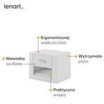 IDEA ID-07 - Stolik Nocny Biały