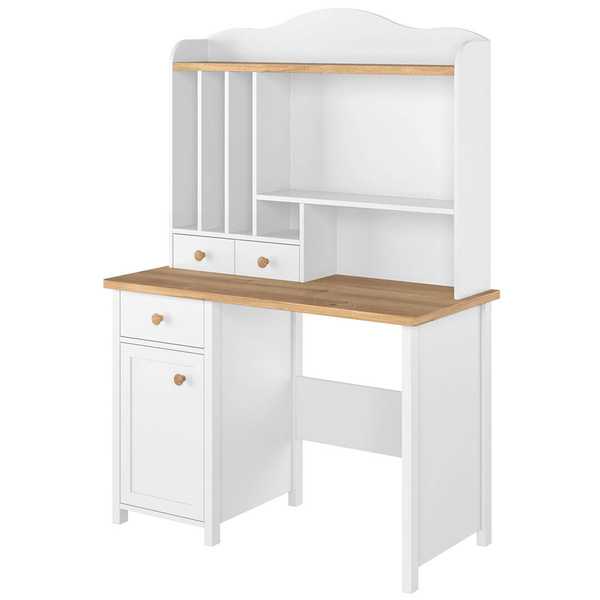 STORY SO-03 - Biurko 1D1S Białe/Dąb Nash