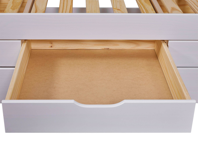 Łóżko Desert Rain 90x200 cm drewniane białe