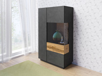 Silke Komoda 2-drzwiowa Wysoka Prawa Matera / Dąb Wotan