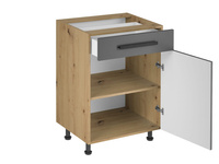 Szafka Kuchenna Dolna 1D1S D60S1 P/L Uchwyt Klasyczny Langen Grey