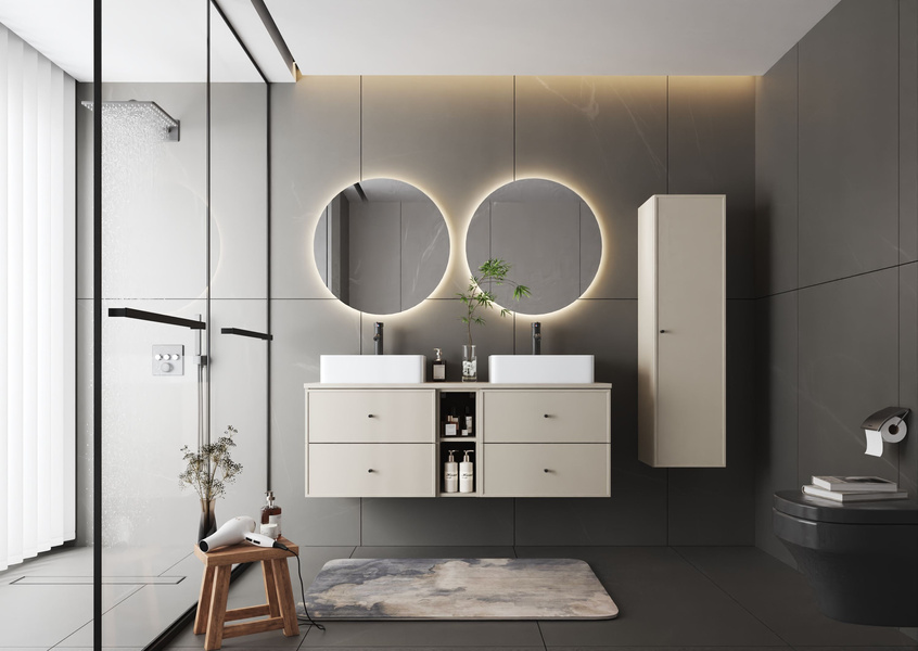 MARCO-02 Szafka Pod Umywalkę 2S 60 cm Kaszmir